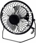 Status USB Desk Fan | 4 Inch Portable Mini Fan | Single Speed Small Fan | Black