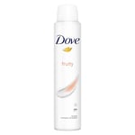 Dove Fruity Anti-Perspirant Deodorant with 1/4 moisturising cream Spray for 48-hour protection and underarm care 6x 200 ml