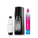 SodaStream Appareil à Eau Gazeuse pour Terra Noir 2 Bouteilles 1 Recharge Cqc