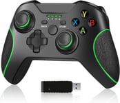 Xbox One Controller Wireless 2.4ghz Game Controller Compatible Con Xbox One/One S/One X/One Series X/S/Elite/Windows7/8/10/Ps3, Vibración Dual Incorporada, Joystick Mejorado 3d