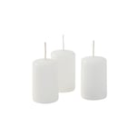 16 Candles, Candle Diameter 4 cm-Height 5 cm - White