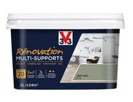 V33 Peinture rénovation multi-supports, Vert kaki 2L