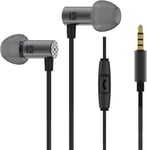 Sleep Earbuds-Kbear Littleq Écouteurs Intra-Auriculaires Stéréo Filaires Avec Microphone Composite De 6 Mm, Résolution Puissante, Isolation Du Bruit Avec Microphone (Argent Avec Mi[CAS311463]