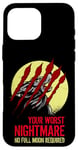 iPhone 16 Pro Max Bloody Scratches Nightmare Full Moon Howling Wolf Werewolf Case