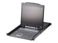 Aten Lcd Kvm Switches Cl1308n - Kvm-Konsoll Med Kvm-Svitsj - 8 Porter - Ps/2, Usb - Us - 19" - Kan Monteres I Rack - 1280 X 1024 @ 75 Hz - 250 Cd/M² - 1000:1 - 5 Ms - Svart - 1U