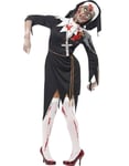 Blodig Zombie Nunna Kostym