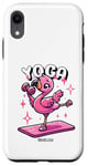 Coque pour iPhone XR Yoga Drôle Flamingo Mignon Fitness Entraînement Femmes Gym