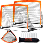 VEVOR 2PCs But de Football Pop Up pour Enfants Cage 120x90 cm en Fibre de Verre