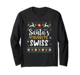 Santa's Favorite Swiss - Switzerland Ugly Christmas Sweater Long Sleeve T-Shirt