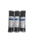 3X Supreme Filters Carbon Block Water Filter Cartridges, BF6E83JJNWME 2.5 Inch * 10 Inch fits for 10" Filter Housings for Drinking Water, Charcoal Water Filter, Reverse Osmosis System