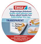 tesa Ruban Adhésif Double-Face pour Collage de Photos – Rouleau Extra Fin et Résistant au Vieillissement – Pour les loisirs créatifs et le Scrapbooking – Transparent – Ruban 10 m x 15 mm