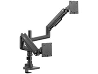 Speaka Professional Sp-Mm-980 Dual Monitor Mount 43,2 Cm (17) - 124,5 Cm (49) Svart Höjdjusterbart, Lutande Och Vridbart