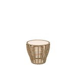 Cane-Line - Basket Soffbord Small, Natural - Utendørs sofabord - Søren Rose Studio - Beige - Naturlig materiale/Metall