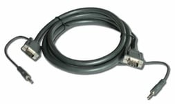 KRAMER C-GMA/GMA-10 MOLDED 15-PIN HD + AUDIO (MALE - MALE) CABLE (10') 3M (92-2202010)