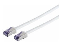 Lanview - Patch-Kabel - Rj-45 (Hane) Till Rj-45 (Hane) - 10 M - 6.2 Mm - S/Ftp - Cat 6A - High-Flex - Vit