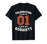 Celebrate Recovery Clean Sobriety 1 Year Sober Anniversary T-Shirt