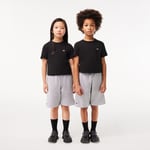 Short enfant Lacoste en molleton gratté de coton biologique Taille 2 ans Gris Chine