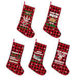 National Lampoons Christmas Vacation Merchandise Gifts, 5 Pack Funny Christmas Stockings, 16 Inch Large Christmas Vacation Stocking, Novelty Farmhouse Christmas Decorations, Fireplace Tree Ornaments