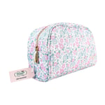 Make Up Bag Cosmetic Pouch Pink Blue Floral Print Travel Beauty Accessory Gift