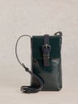 White Stuff Clara Leather Phone Bag, Dark Teal