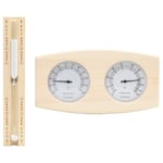 vidaXL 2-i-1 Bastutermometer & hygrometer sandur set massiv furu