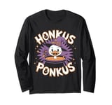 Honkus Ponkus Funny Duck Witch Halloween Magic Long Sleeve T-Shirt