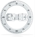 3D-LED-seinäkello pyöreä suuri digitaalinen herätyskello, 4-tasoinen kirkkauden säätö, 12/24 tunnin näyttö, sopii kodin sisustukseen