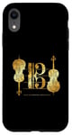 Coque pour iPhone XR Violoncello Clef de Ténor (Jaune Ancien) Cello