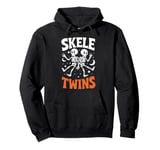 Skeleton Twins Halloween Party Costume Matching Outfit Pullover Hoodie