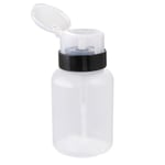 200 ml genomskinlig Push Down Tom flaska Press Pump Dispenser Nagellacksbehållare