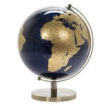 Lesser & Pavey Globe terrestre Rotatif Vintage doré et Bleu avec Support en métal pour Votre Bureau/Bureau 34 cm