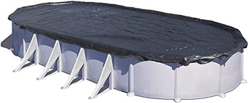 Gre CIPROV501 - Bâche d'hiver pour piscines ovales de 500x300cm, épaisseur 120 g/m². Couleur noire