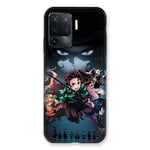 Cokitec Coque pour Oppo A94 5G Manga Demon Slayer Noir