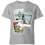 T-Shirt Enfant La Reine des Neiges - Polaroid Olaf - Gris - 3-4 ans