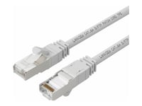 Lanview Smartclick - Nettverkskabel - Rj-45 (Hann) Til Rj-45 (Hann) - 30 M - 5 Mm - S/Ftp - Cat 6A - Halogenfri, Formstøpt, Uten Hindringer, 10 Gigabit Ethernet - Hvit