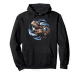 Bearded Dragon Reptile Lizard Gamer Headphones Controller Pullover Hoodie