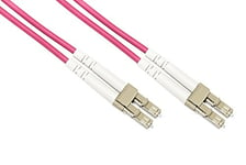 LINK lklclc4502 Câble Fibre Optique LC à LC Multi-Mode Duplex OM4 50/125, 2 m