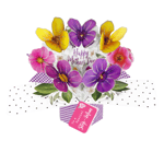 Happy Mother's Day To A Special Step-Mum Pansies Pop Up Card 3D Greeting Cards