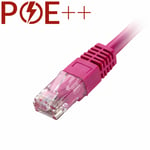 Cablenet 20m Cat6 RJ45 Pink U/UTP PVC 24AWG Flush Moulded Booted Patch