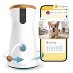 Furbo 360° Dog Camera w/Home Safety Package [PREMIUM W/SUBSCRPITION] Smart Pet Monitor w/App for Dog & Home, Rotating 360° View, Colour Night Vision, Auto-Tracking, Treat-toss, Barking, Smart Alert