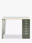 Bisley MultiDesk Ply Wood Home Office Desk with 6 Drawers, 105cm