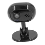 (Black)Nanny Camera Indoor Security Camera Night With 360 Degree Rotation For