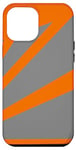 Coque pour iPhone 15 Pro Max Perspective Gris Orange Bandes Optiques