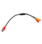 RED WOLF 4-Pin Male to RCA/AV Female Adapter Cable,extension lead For Reversing Camera To Monitor Dispaly,Aviation Head to RCA Male DC Extension Cable Adapter Cable,portable,Shockproof Waterproof