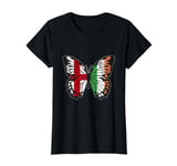 Ireland and England Mix Butterfly Half English Irish Roots T-Shirt