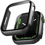 Coque de protection Blackview pour Apple Watch s8 s7 45mm avec verre trempé intégré - Noir