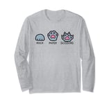 Rock Paper Scissors Hand Game Cute Paw Funny Cat Long Sleeve T-Shirt