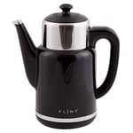 PLINT Black Kettle - 1,7 litre Capacity - Double Wall Hot Water Kettle for Thé and Coffee - Fast Boil - 1500W sans fil électrique - BPA Free -Dry Protection - Anti Slip 360° base Kettle