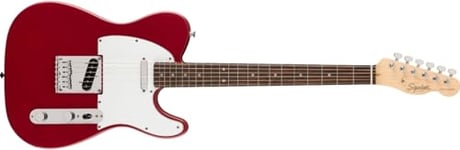 Squier by Fender Debut Collection Telecaster Electric Guitar, Laurel Fingerboard, White Pickguard, Dakota Red