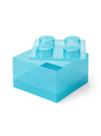 LEGO Storage Brick 4 Top Lid Glitter Light Blue